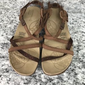 Merrell jacardia Q-form sandals dark earth sz 10